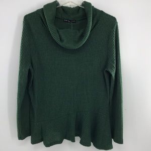 NEW Kim & Cami Cowl neck Tunic Sweater Green Sz Lg